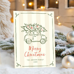 Funky Hand Drawn Scribble Retro Weihnachten