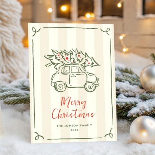 Funky Hand Drawn Scribble Retro Weihnachten