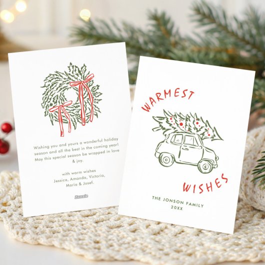 Funky Hand Drawn Scribble Retro Weihnachten