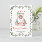 Funky Hand Drawn Scribble Retro Weihnachten (Stehend Vorderseite)