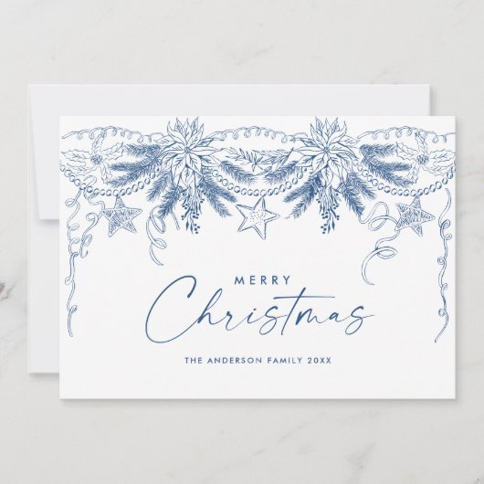 Funky Hand Drawn Scribble Retro Weihnachten (Vorderseite)