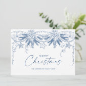 Funky Hand Drawn Scribble Retro Weihnachten (Stehend Vorderseite)