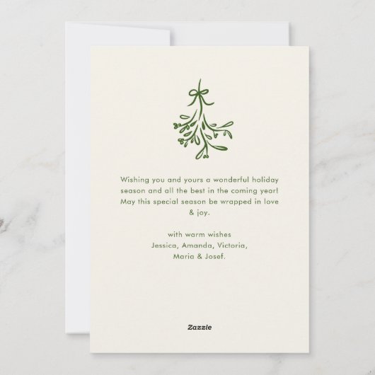 Funky Hand Drawn Scribble Retro Weihnachten (Rückseite)