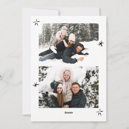 Funky Hand Drawn Scribble Retro Weihnachten 3 Foto (Rückseite)