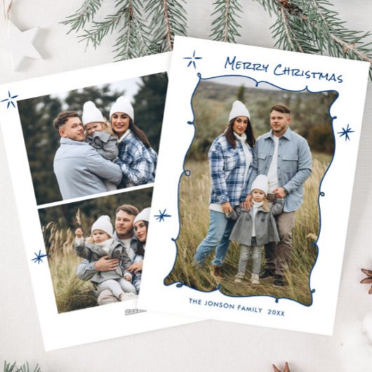 Funky Hand Drawn Scribble Retro Weihnachten 3 Foto