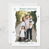 Funky Hand Drawn Scribble Retro Weihnachten 3 Foto (Vorderseite)