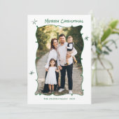 Funky Hand Drawn Scribble Retro Weihnachten 3 Foto (Stehend Vorderseite)