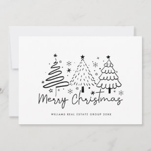 Funky Hand Drawn Whimsical Christmas Corporate Feiertagskarte