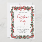 Funky Hand Drawn Whimsical Christmas Holiday Party Einladung (Vorderseite)