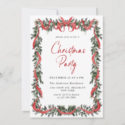 Funky Hand Drawn Whimsical Christmas Holiday Party Einladung (Vorderseite)