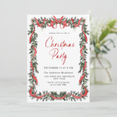 Funky Hand Drawn Whimsical Christmas Holiday Party Einladung (Stehend Vorderseite)