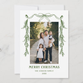 Funky Hand Drawn Whimsical Retro Christmas 2 Foto Feiertagskarte