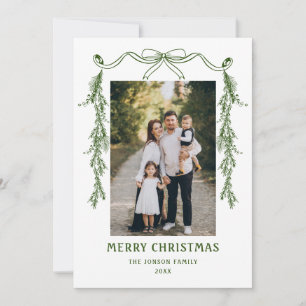 Funky Hand Drawn Whimsical Retro Christmas 2 Foto Feiertagskarte