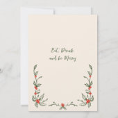 Funky Hand Drawn Whimsical Weihnachtsfeier Einladung (Rückseite)