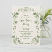 Funky Hand Drawn Whimsical Weihnachtsfeier Einladung (Stehend Vorderseite)