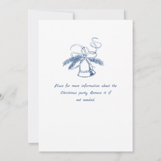 Funky Hand Drawn Whimsical Weihnachtsfeier Einladung (Rückseite)