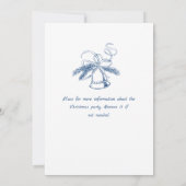 Funky Hand Drawn Whimsical Weihnachtsfeier Einladung (Rückseite)