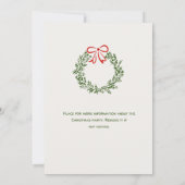 Funky Hand Drawn Whimsical Weihnachtsfeier Einladung (Rückseite)