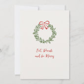 Funky Hand Drawn Whimsical Weihnachtsfeier Einladung (Rückseite)