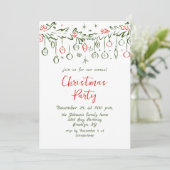Funky Hand Drawn Whimsical Weihnachtsfeier Einladung (Stehend Vorderseite)