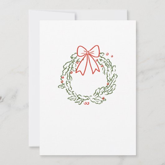 Funky Hand Drawn Whimsical Weihnachtsfeier Einladung (Rückseite)