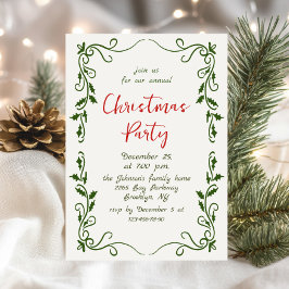 Funky Hand Drawn Whimsical Weihnachtsfeier Einladung