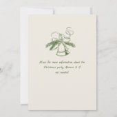 Funky Hand Drawn Whimsical Weihnachtsfeier Einladung (Rückseite)