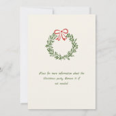 Funky Hand Drawn Whimsical Weihnachtsfeier Einladung (Rückseite)