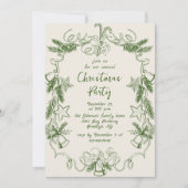 Funky Hand Drawn Whimsical Weihnachtsfeier Einladung (Vorderseite)