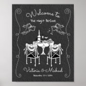 Funky Hand gezeichnet Begrüßungsdinner Proben Poster (Vorne)