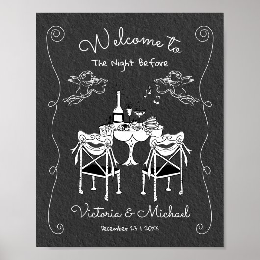 Funky Hand gezeichnet Begrüßungsdinner Proben Poster (Vorne)