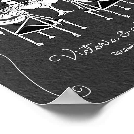 Funky Hand gezeichnet Begrüßungstablett Probe Poster (Ecke)