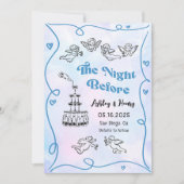 Funky Hand zeichnete die Nacht vor dem Abendessen  Einladung (Vorderseite)