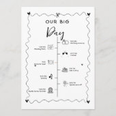 Funky Handgeschriebene Hochzeitstage Termine Programm (Rückseite)