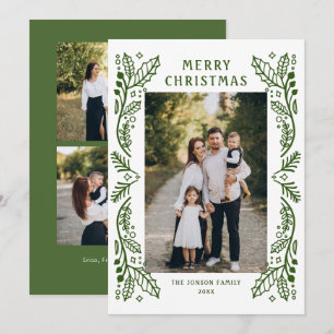 Funky Handgezeichnete Whimsical Retro-Weihnachten  Feiertagskarte