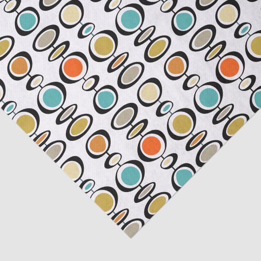 Funky Hanging Circles Retro Mitte Jahrhundert Seidenpapier (Ausschnitt)