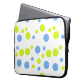 Funky Happy Bubbles Colorful Laptop Sleeve (Vorderseite Links)
