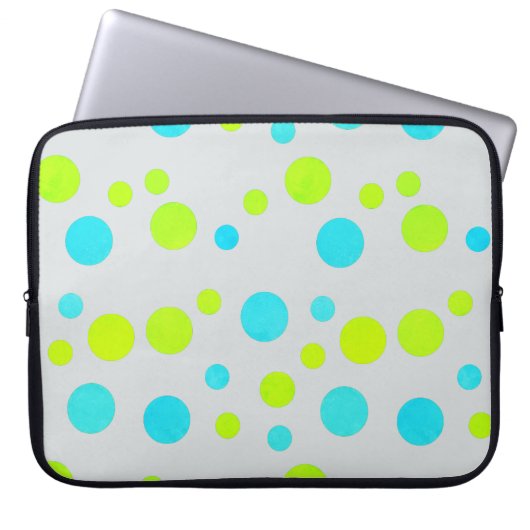 Funky Happy Bubbles Colorful Laptop Sleeve (Vorderseite)
