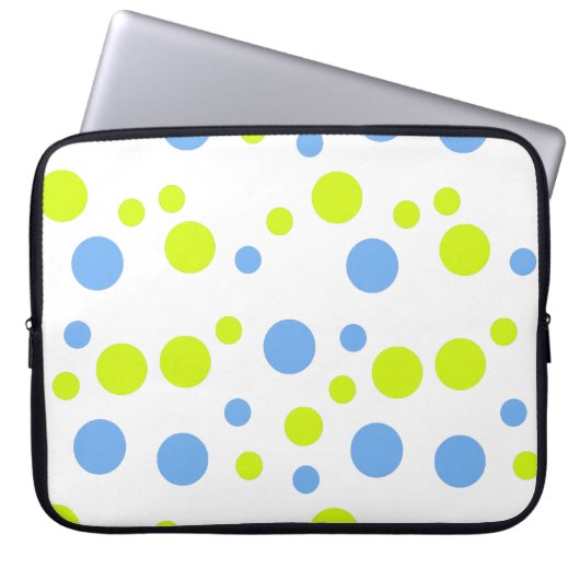 Funky Happy Bubbles Farbige Laptoptasche Laptopschutzhülle (Vorderseite)