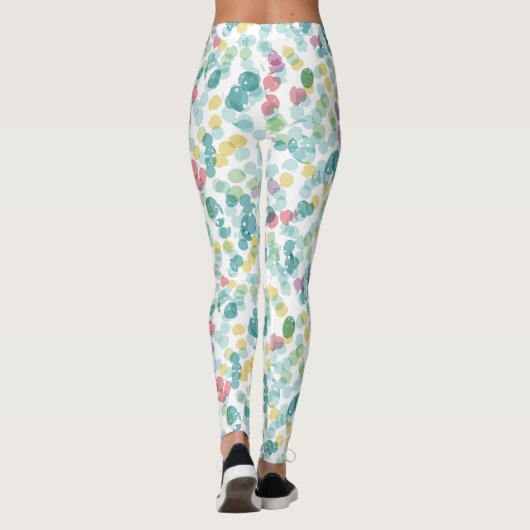 Funky Happy Summer Punkts Pattern Leggings (Rückseite)