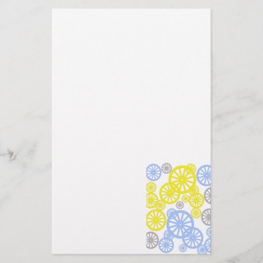 Funky Happy Wheel Muster Briefpapier (Vorderseite)