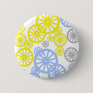 Funky Happy Wheel Muster Button