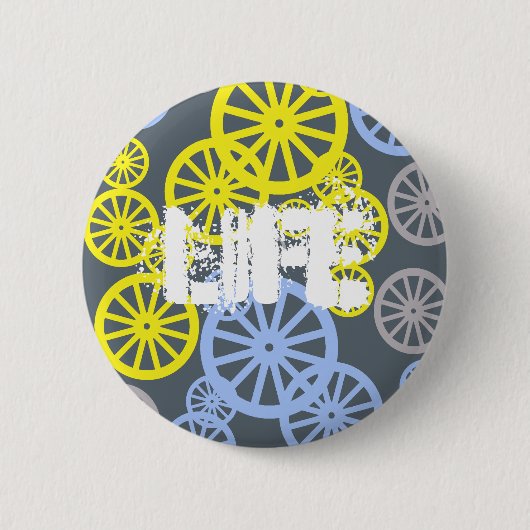 Funky Happy Wheel Muster Button (Vorderseite)