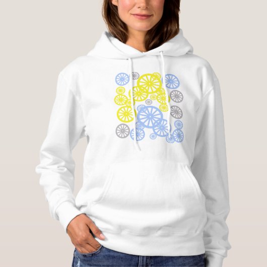 Funky Happy Wheel Muster Hoodie (Vorderseite)