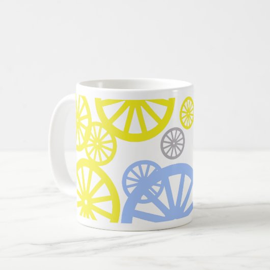 Funky Happy Wheel Muster Kaffeetasse (Vorderseite Links)