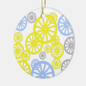Funky Happy Wheel Muster Keramik Ornament (Links)