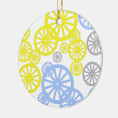 Funky Happy Wheel Muster Keramik Ornament (Links)
