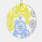Funky Happy Wheel Muster Keramik Ornament (Links)