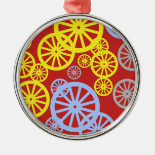 Funky Happy Wheel Muster Ornament Aus Metall