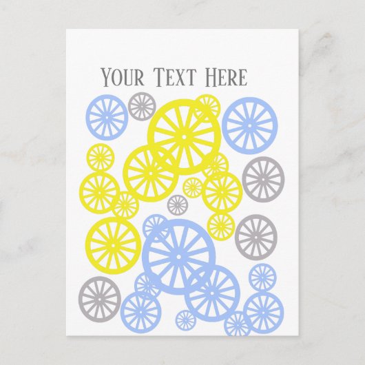 Funky Happy Wheel Muster Postkarte (Vorderseite)